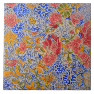 Colorful Floral Ceramic Tile