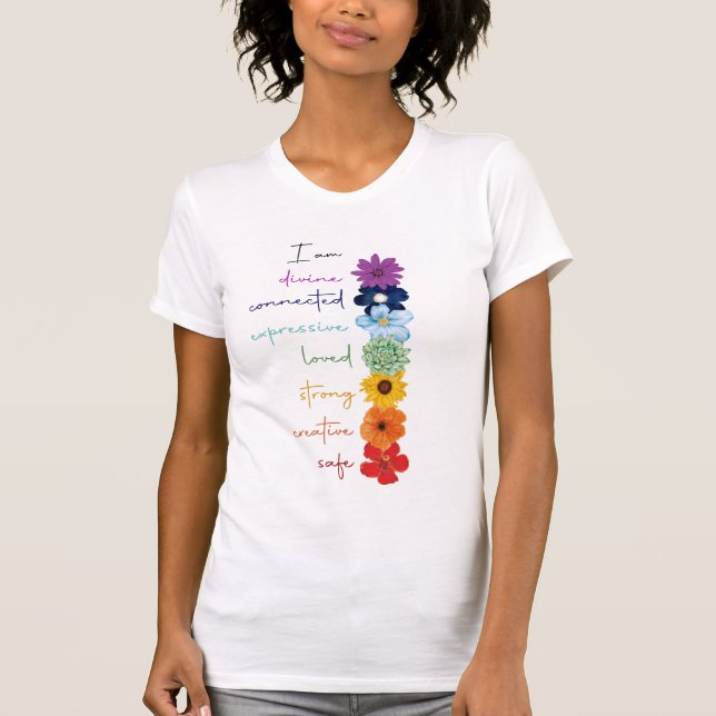 Colorful Floral Chakra T-shirt (Front)