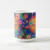 Colorful Floral Choose Happy Coffee Mug (Center)