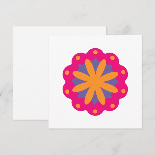 colorful floral circle shapes (Front/Back)