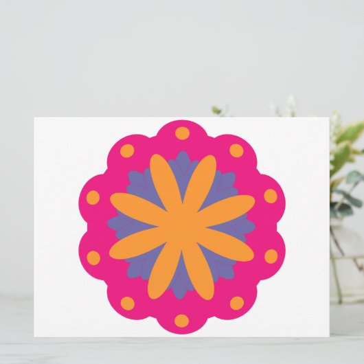 colorful floral circle shapes (Standing Front)