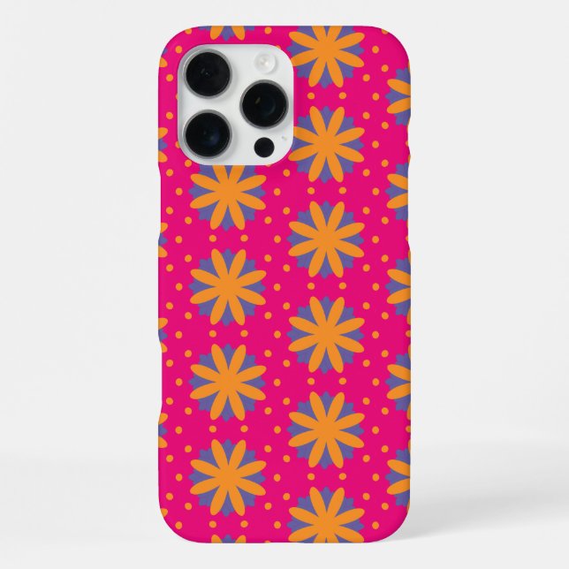 colorful floral circle shapes iPhone case (Back)