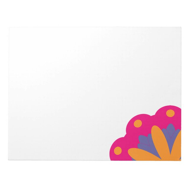 colorful floral circle shapes notepad (Front)