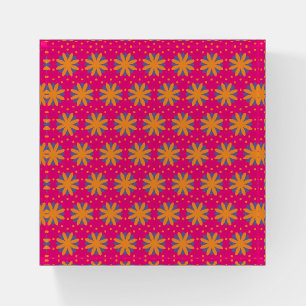 colorful floral circle shapes paperweight