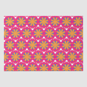 colorful floral circle shapes tissue paper