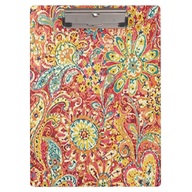 Colorful Floral Clipboard (Front)
