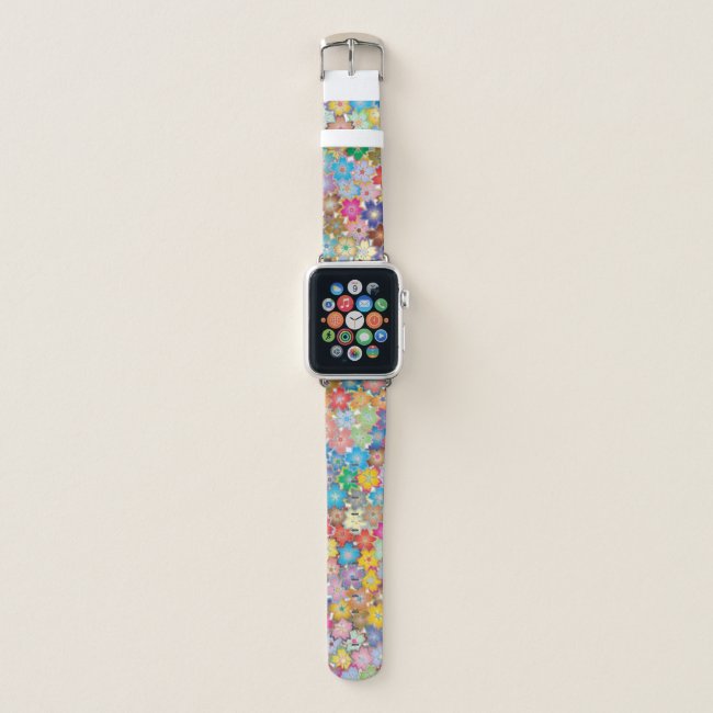 Colorful Floral Design Apple Watch Band