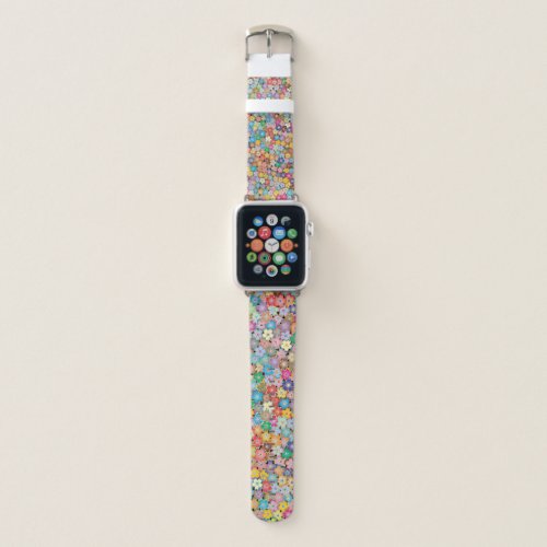 Colorful Floral Design Apple Watch Band