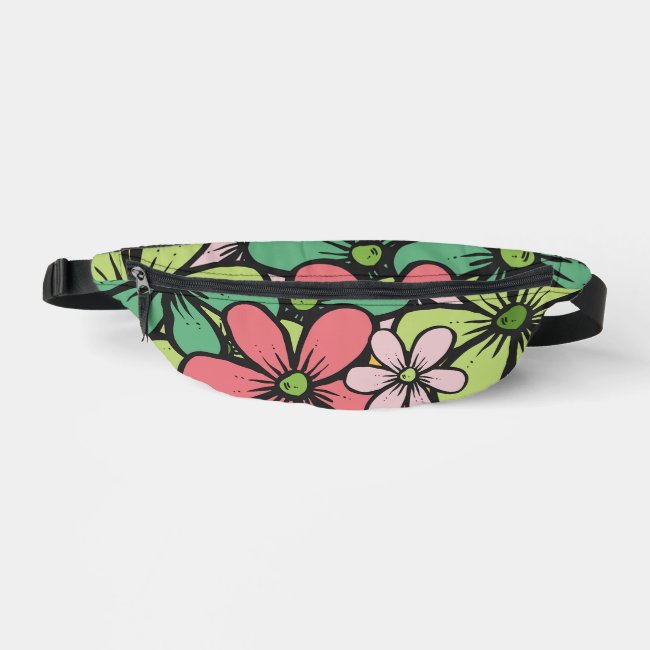 Colorful Floral Design Fanny Pack