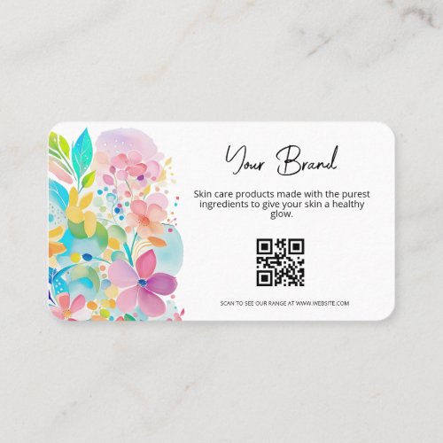Colorful Floral Design Home Business Business Card