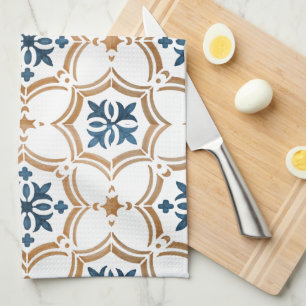 Colorful floral design kitchen towel