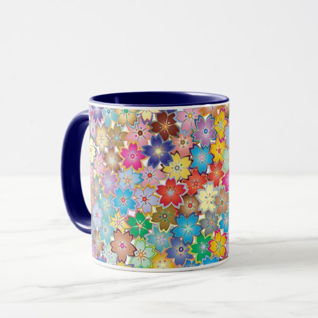Colorful Floral Design Mug