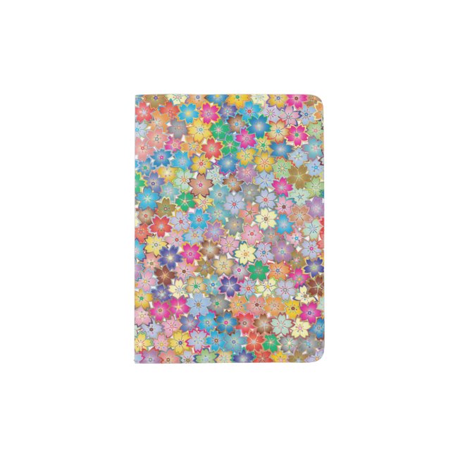 Colorful Floral Design Passport Cover