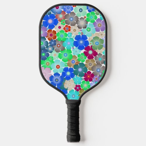 Colorful Floral Design Pickleball Paddle