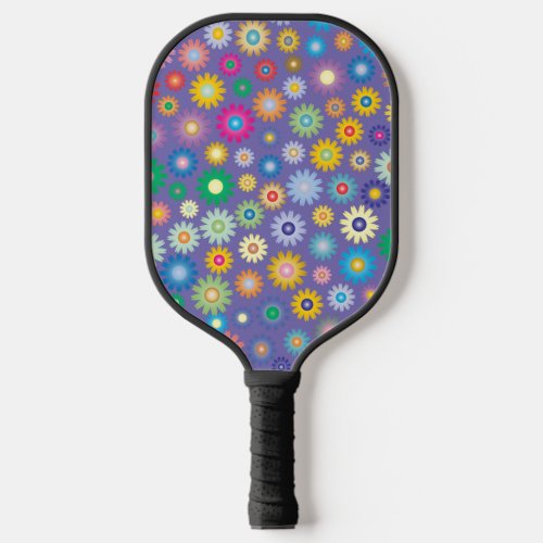 Colorful Floral Design Pickleball Paddle