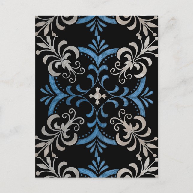 Colorful floral design  postcard (Front)