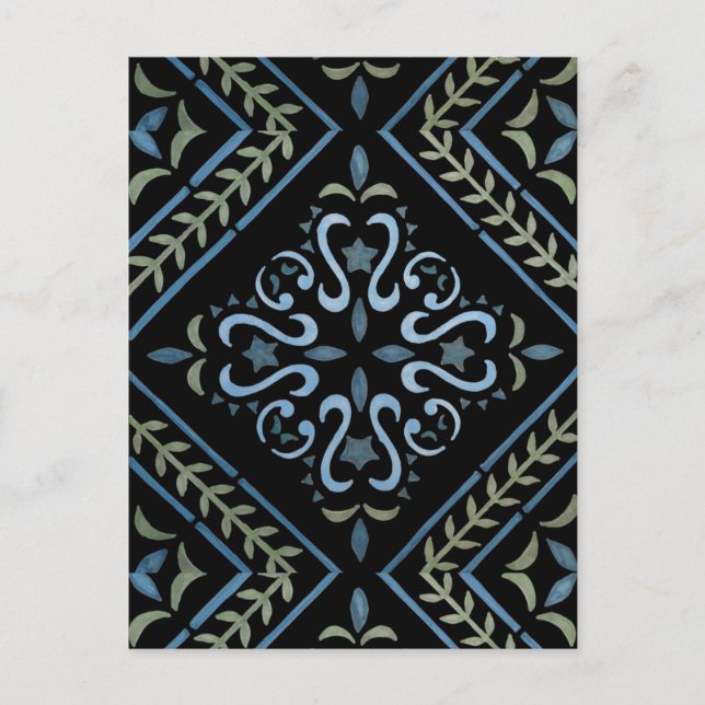 Colorful floral design  postcard (Front)