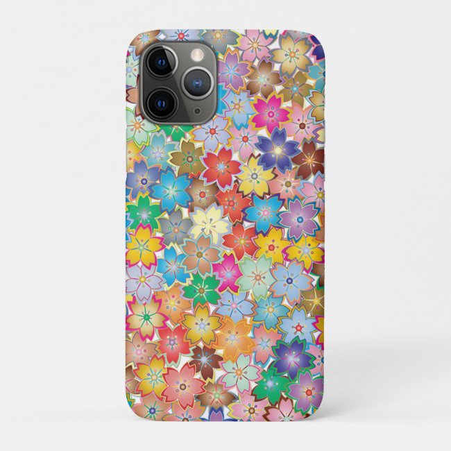Colorful Floral Design Smartphone Case
