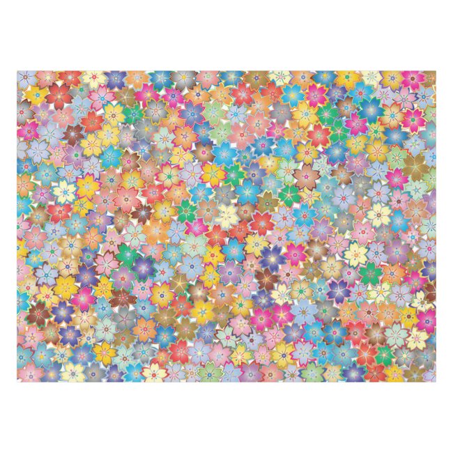 Colorful Floral Design Tablecloth