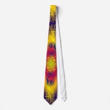 Colorful Floral Design Tie by FaerieRita at Zazzle