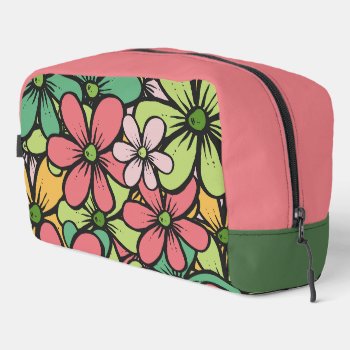 Colorful Floral Design Toiletry Bag by SjasisDesignSpace at Zazzle