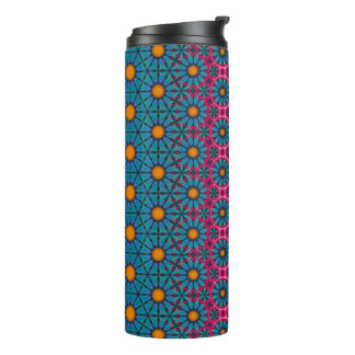 Colorful Floral Design Travel Mug