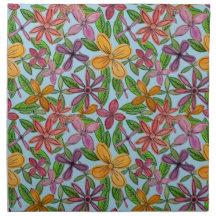 Colorful Floral Dinner Napkins