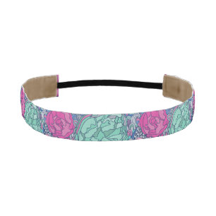 Colorful Floral Doodle Pattern Athletic Headband