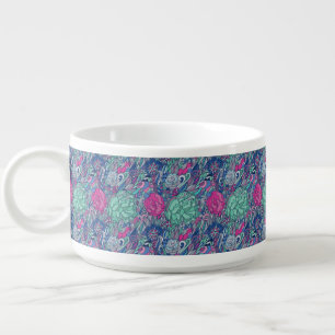 Colorful Floral Doodle Pattern Bowl