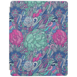 Colorful Floral Doodle Pattern iPad Smart Cover