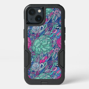Colorful Floral Doodle Pattern iPhone 13 Case