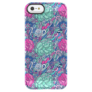 Colorful Floral Doodle Pattern Permafrost iPhone SE/5/5s Case