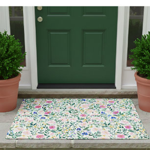 Colorful Floral Door Mat