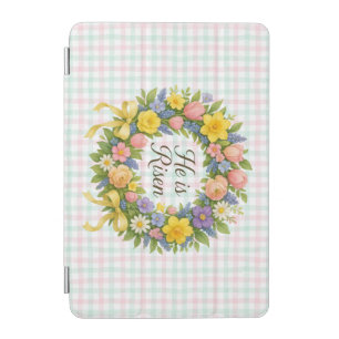 Colorful Floral Easter He is Risen wreath iPad Mini Cover