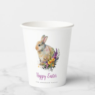 Colorful Floral Easter Paper Cups