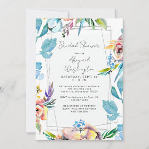 Colorful Floral Elegance Bridal Shower Invitation
