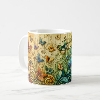Colorful Floral Fantasy Art Mug | Whimsical Nature