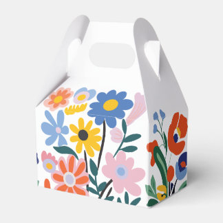 Colorful Floral Favor Box: Beautiful Bouquets Boxes