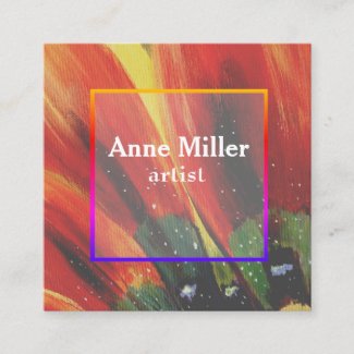 Colorful Floral Feminine Business Card