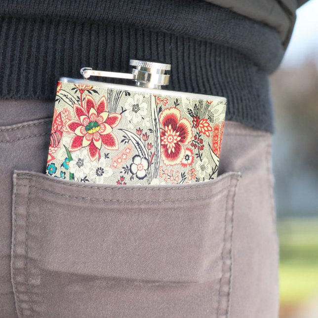 Colorful Floral Flask (In Situ)