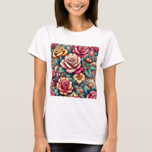 Colorful floral flowers  T-Shirt