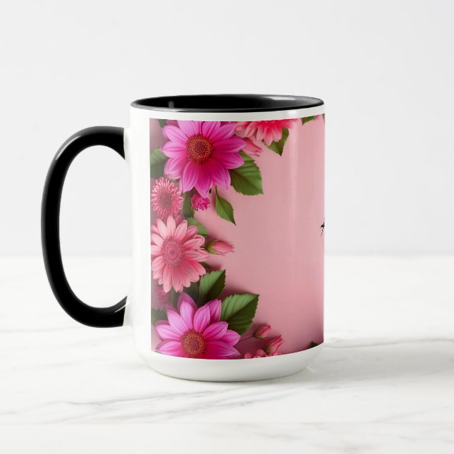 Colorful Floral Frame Mug (Left)