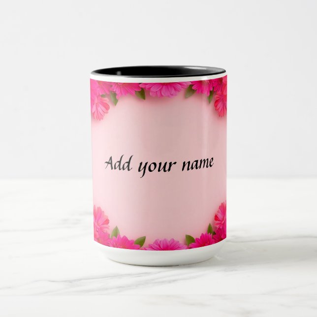 Colorful Floral Frame Mug (Center)