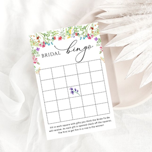 Colorful Floral Garden Bridal Shower Bingo Game (Creator Uploaded)