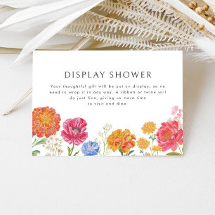Colorful Floral Garden Display Shower Enclosure Card
