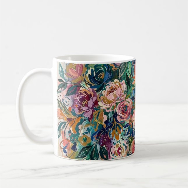 Colorful Floral Garden Mug (Left)