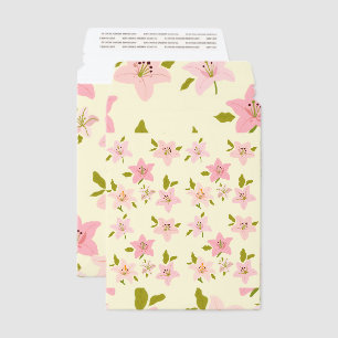 Colorful Floral Garden Pattern Cute Envelope Mailers