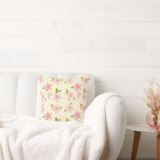 Colorful Floral Garden Pattern Decorative pillow
