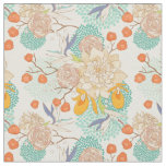 Colorful Floral Garden Pattern Fabric