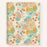 Colorful Floral Garden Pattern Notebook